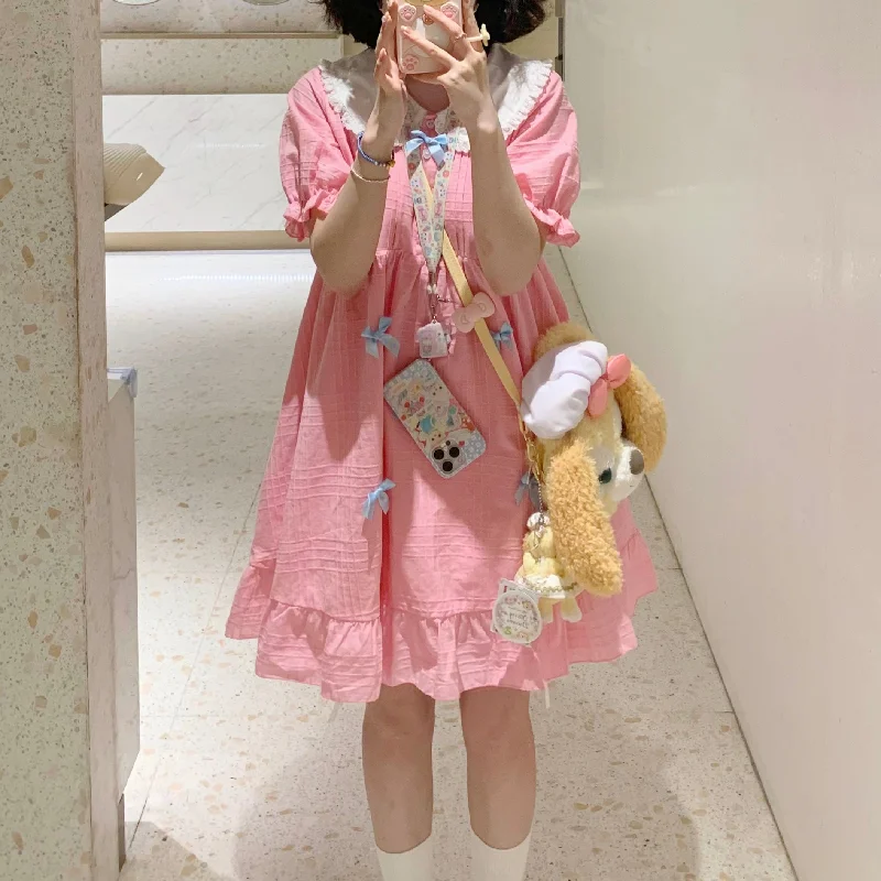 Sweetheart Bow Doll Collar Dress PL53224 Tunics Handmade artisanal