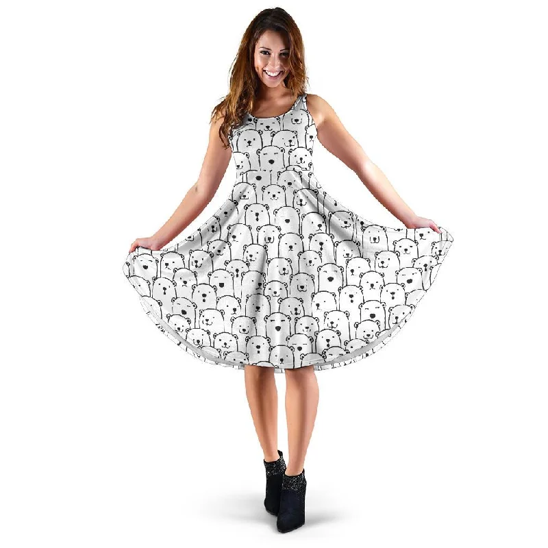 Polar Bear Print Pattern Dress Tunics Review highly