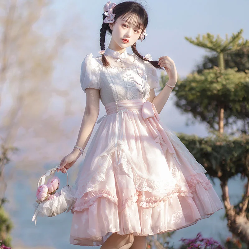 lolita lace dress PL53289 Tunics stripes playful