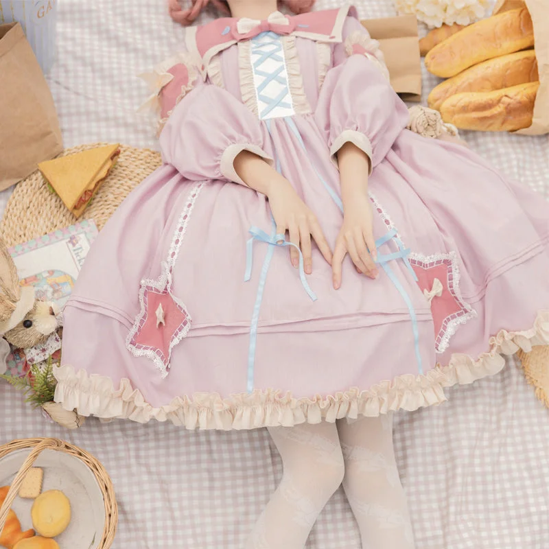 Lolita Bow Dress PL53298 A-Line Day Work