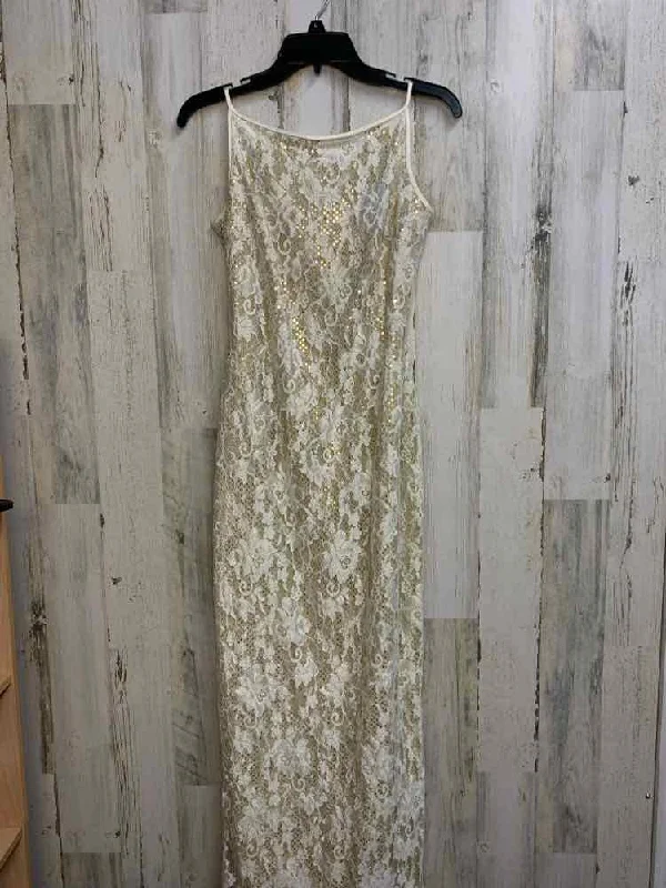 JESSICA MCLINTOCK Dresses and Skirts Size 8 CRM/GOLD Lace LONG Dress Tunics Designer luxury JESSICA MCLINTOCK Dresses and Skirts Size 8 CRM/GOLD Lace LONG Dress Tunics Designer luxury