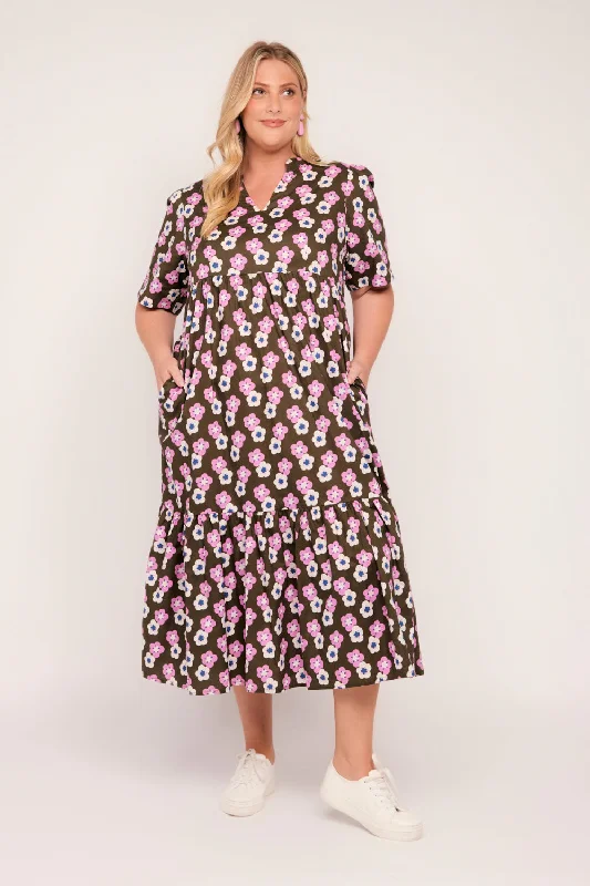 Sabre V-Neck Dress in Kabuki Tunics Evening elegant