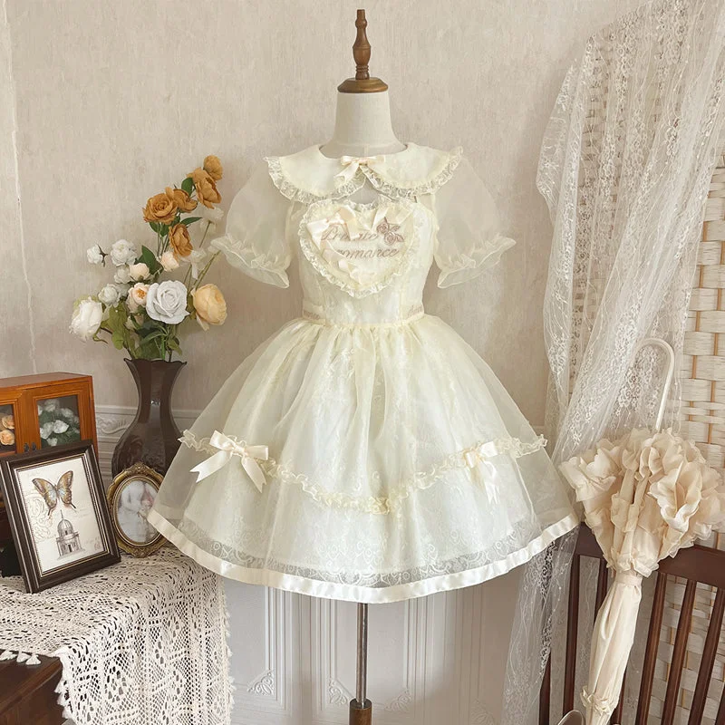 puff sleeve loli dress PL53292 Tunics Solid Classic