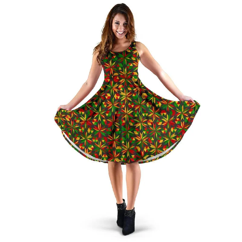 Reggae Rasta Pattern Print Dress Tunics Recommended stylist