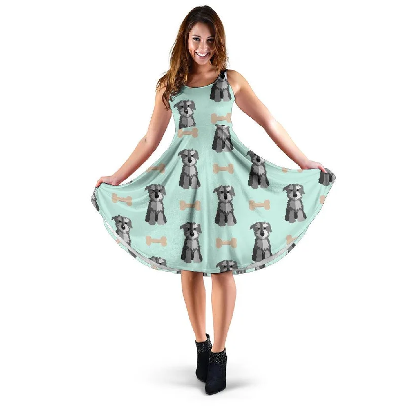 Schnauzer Dog Puppy Print Pattern Dress Tunics Trousers formal