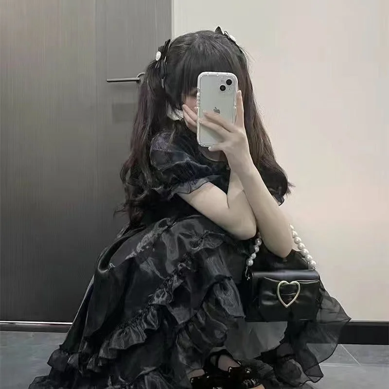Black + chest bow + bracelet