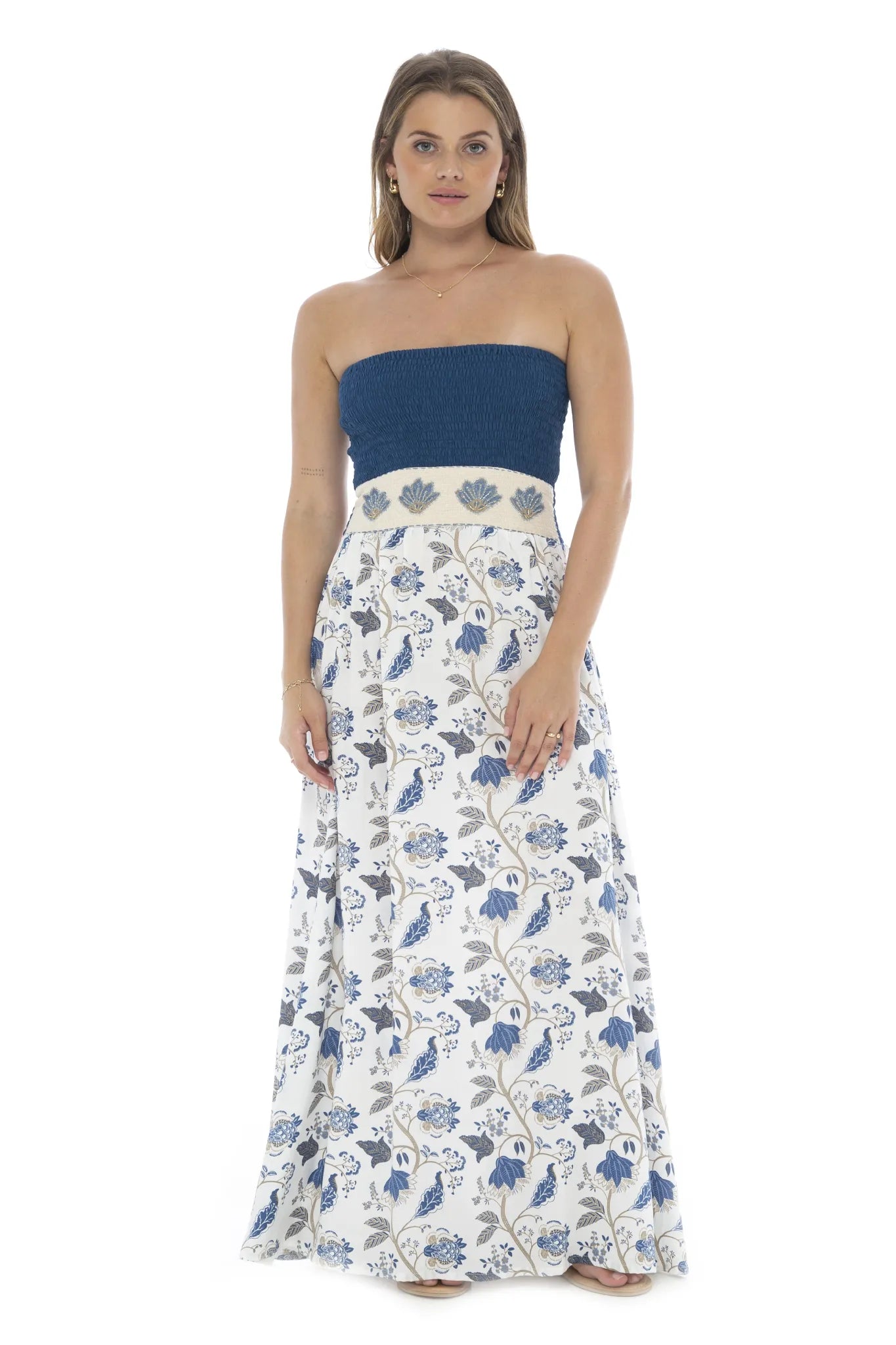 Flower Maxi Long Dress Tunics Business professional