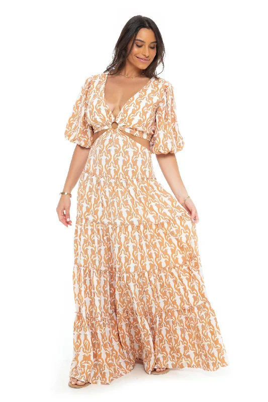 Dragonfuit Sophie Long Dress Square Neckline Feminine