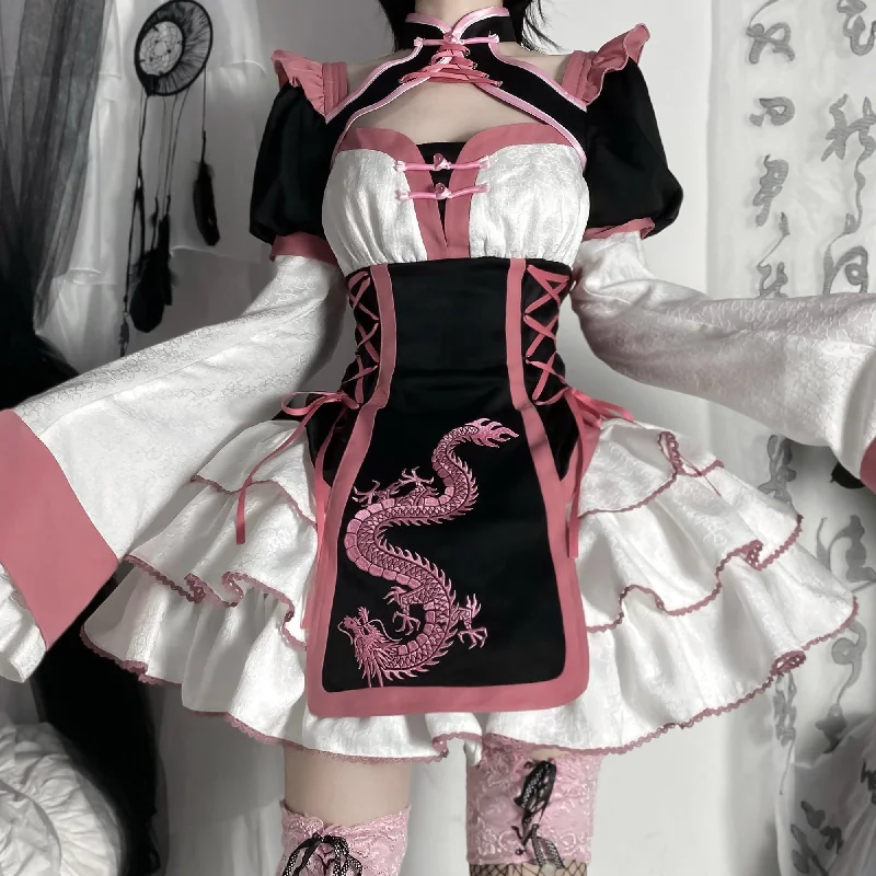 Cute Chinese style lolita dress PL53282 Tunics Velvet soft