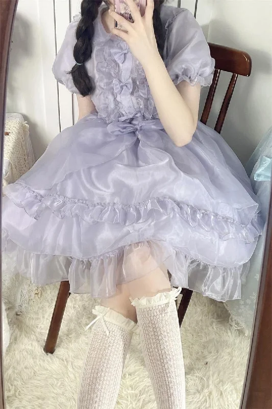 Purple + chest bow + bracelet