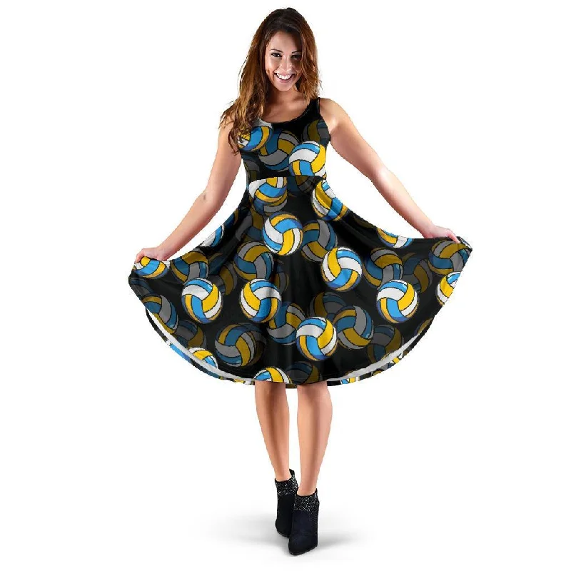 Pattern Print Volleyball Dress Tunics Lace romantic