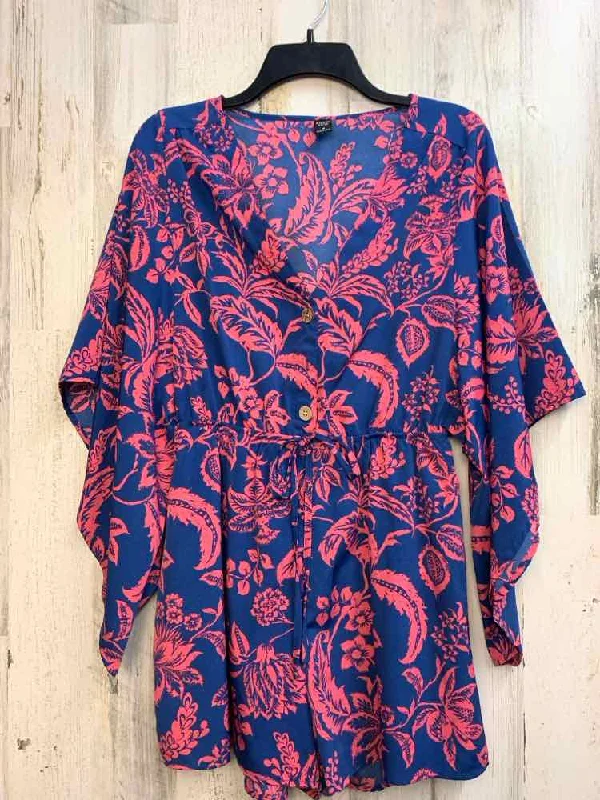 PRE-OWNED Size M EMERY ROSE Dresses and Skirts PINK/BLUE Floral Jumper/V-NECK Tunics Trendy modern PRE-OWNED Size M EMERY ROSE Dresses and Skirts PINK/BLUE Floral Jumper/V-NECK Tunics Trendy modern
