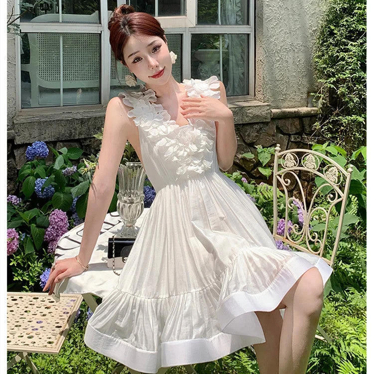 White V Neck Dress PL52939 Tunics Luxurious high-end