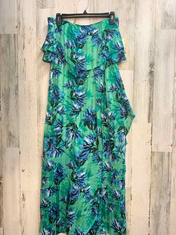 PRE-OWNED BANANA REPUBLIC Dresses and Skirts Size 2 GRN/BLU/BLK Floral Dress Tunics Polka dots PRE-OWNED BANANA REPUBLIC Dresses and Skirts Size 2 GRN/BLU/BLK Floral Dress Tunics Polka dots
