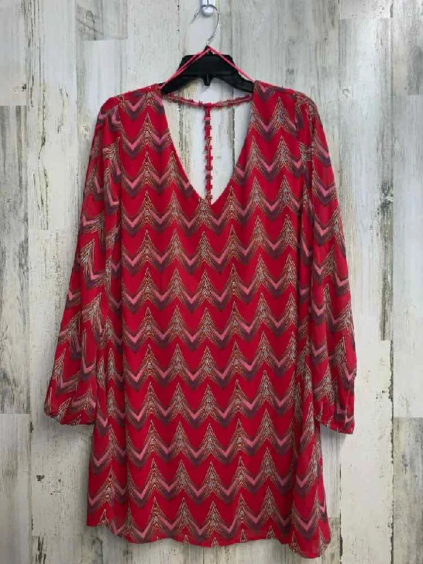 ALYA Dresses and Skirts Size L HT PINK/PUR/PINK CHEVRON LONG SLEEVES Dress Tunics Evening elegant ALYA Dresses and Skirts Size L HT PINK/PUR/PINK CHEVRON LONG SLEEVES Dress Tunics Evening elegant