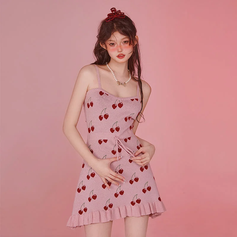 Cherry Pink Slip Dress PL53206 Tunics Luxurious high-end
