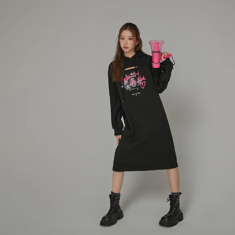 Front Slit Hooded Dress Tunics Modern contemporary