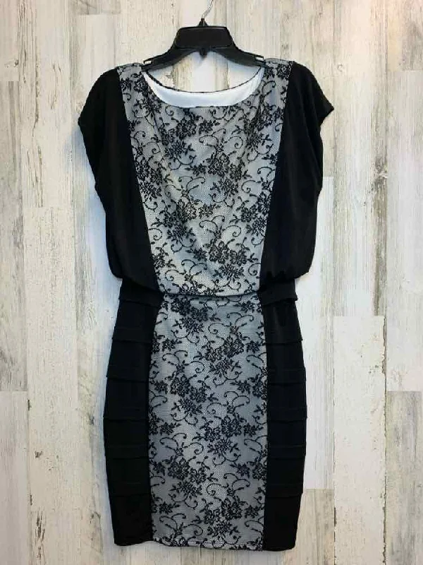 MELROSE Dresses and Skirts Size 8 BLK/WHT Lace CAP SLEEVE Dress Tunics Spring floral