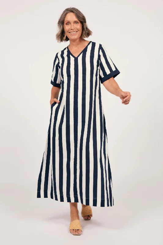 Tamara V-Neck Dress in Voyager A-Line Day Work