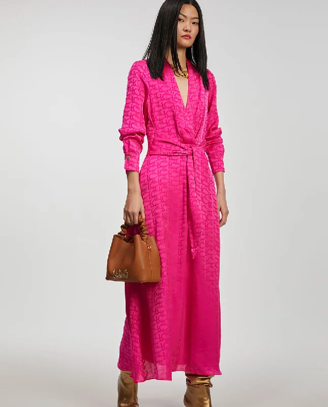 Logo print dress Crew Neckline Casual