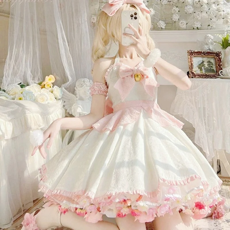 Lolita Bowknot Dress PL53056 Turtleneck Neckline Stylish