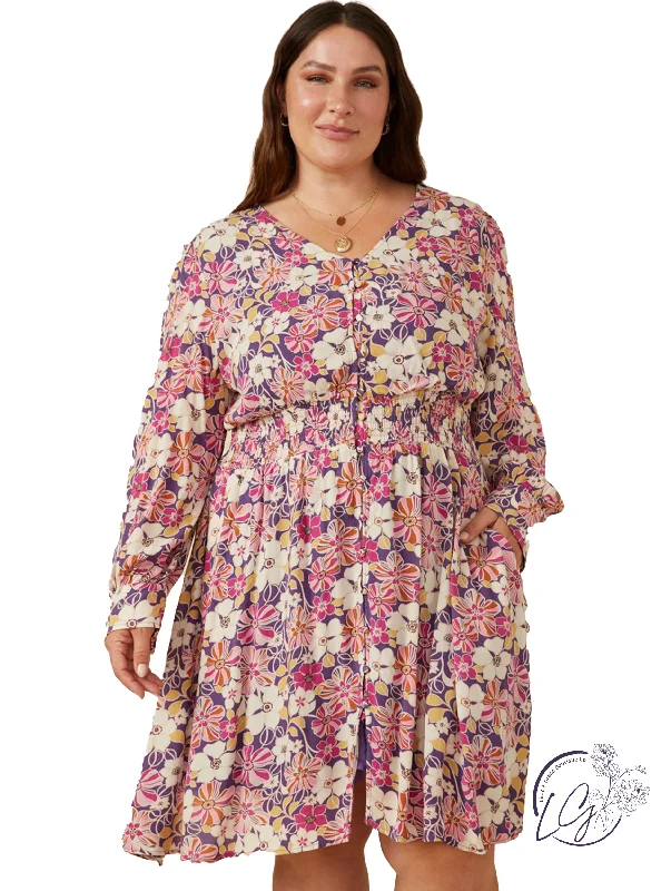 Curvy Twirl In The Breeze Dress Off-the-shoulder Chic Trendy