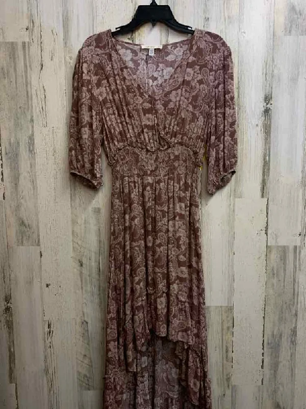 ROKOKO Dresses and Skirts Size M DUSTY ROSE Floral HIGH LOW Dress Tunics Long Elegant