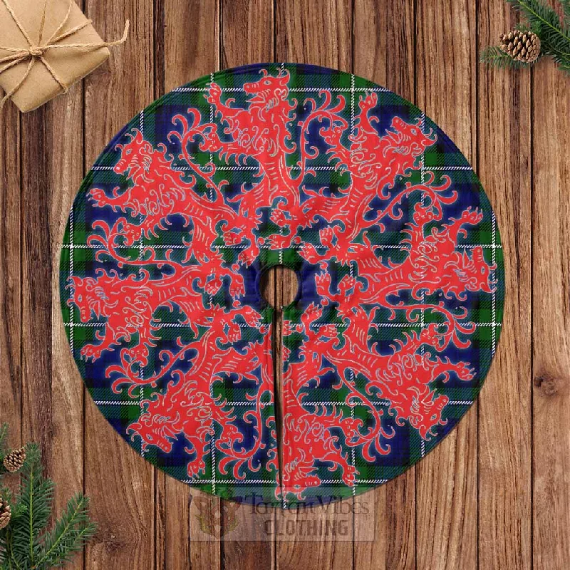 Bannerman Tartan Christmas Tree Skirt Lion Rampant Style patchwork skirt art