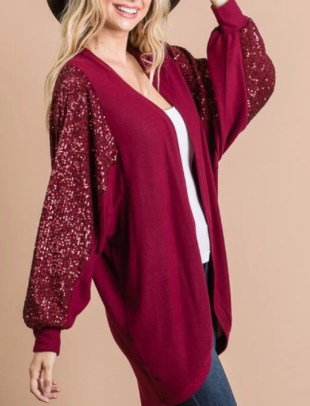 Fashion District LA 7th Ray Sequin Sleeve Hi-Lo Open Cardigans Button Cardigan Zip Cardigan Pullover Cardigan Fashion District LA 7th Ray Sequin Sleeve Hi-Lo Open Cardigans Button Cardigan Zip Cardigan Pullover Cardigan