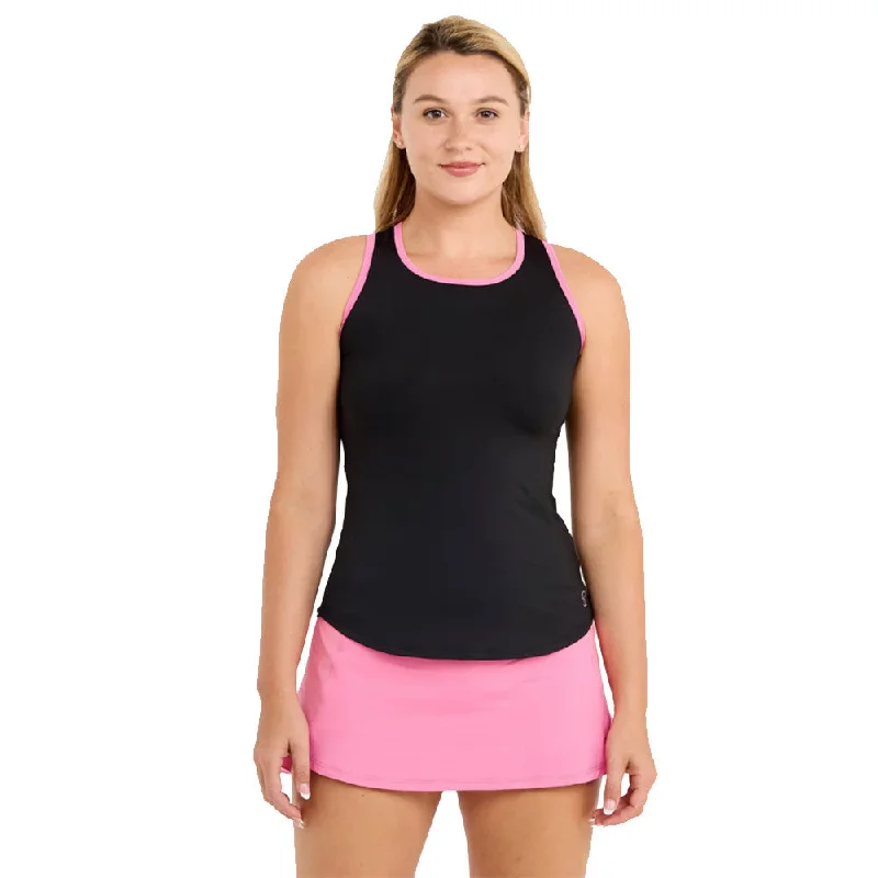 Sofibella Flora Lux Black Womens Tennis Tank Top sexy tank top