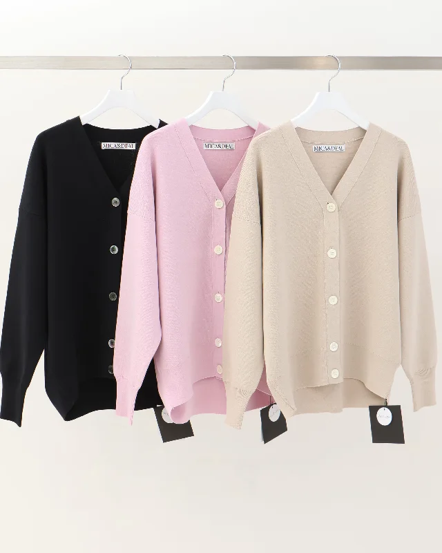 v/n cardigan Cashmere Blend Cotton Blend Poly Blend