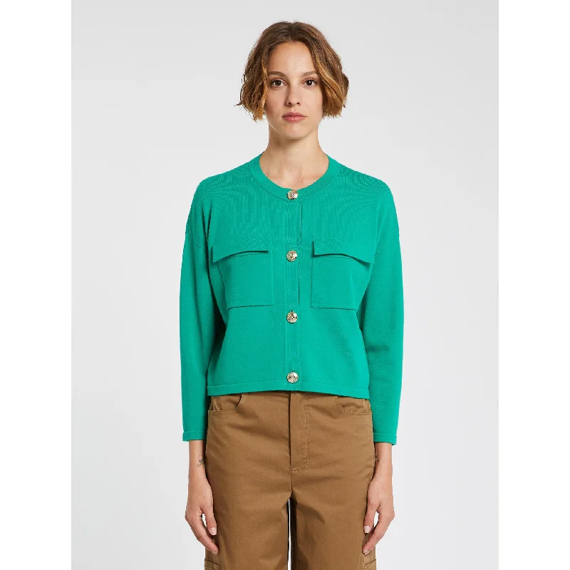 IBLUES Green Cardigan Cardigan Knitwear Sweater
