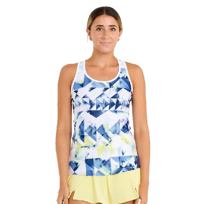 Sofibella Kaleidoscope 25 Inch Racerback Womens Tennis Tank chic tank top