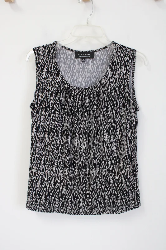 Evan-Picone Black Label Patterned Tank | M peach tank top