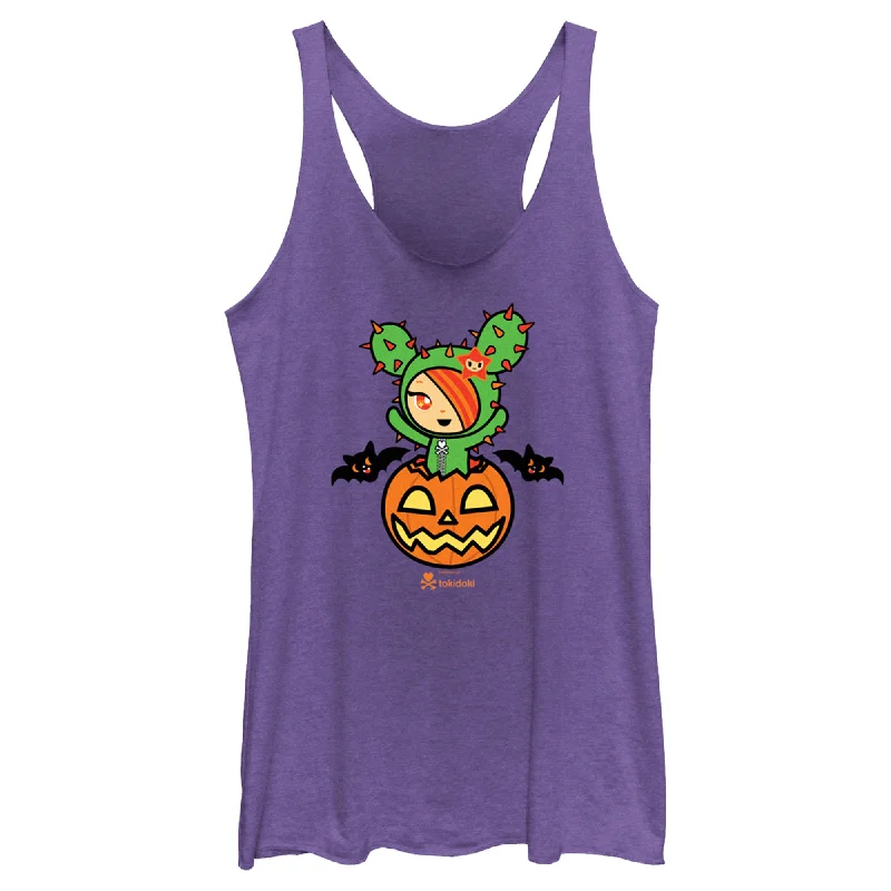 Women's Tokidoki Halloween jack-o'-lantern SANDy Racerback Tank Top fitness tank top Women's Tokidoki Halloween jack-o'-lantern SANDy Racerback Tank Top fitness tank top