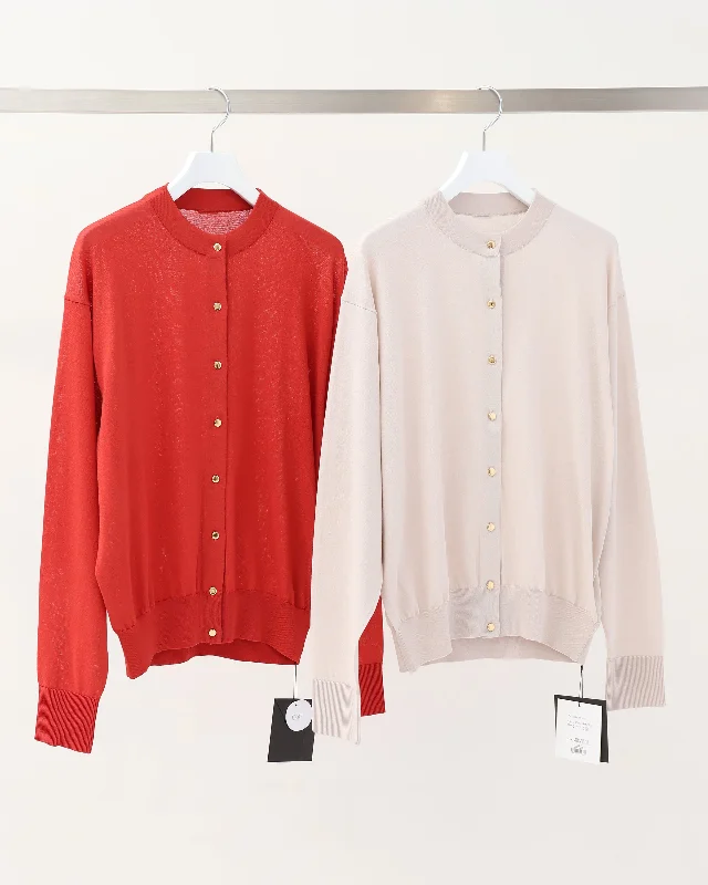 volume sleeve cardigan Boat Neck Shawl Collar Notched Collar