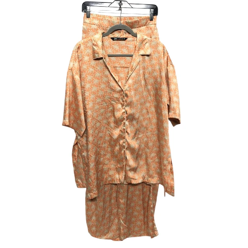 Pants Set 2Pc By Zara In Orange, Size:Xs Fashionable Work Pants