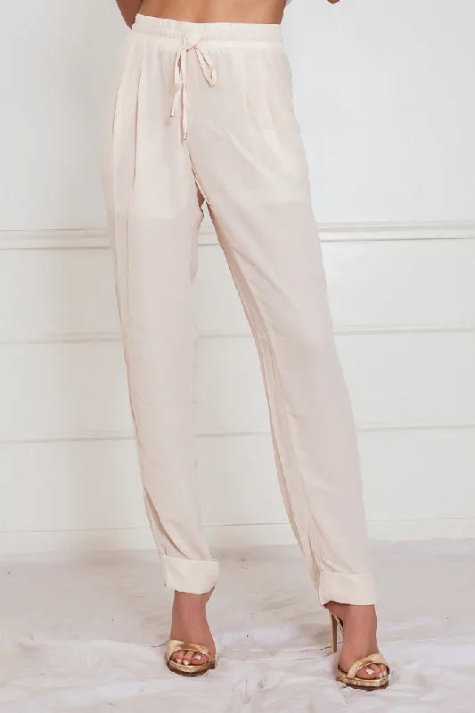 Lightweight Pant - Cream Classic Straight Pants