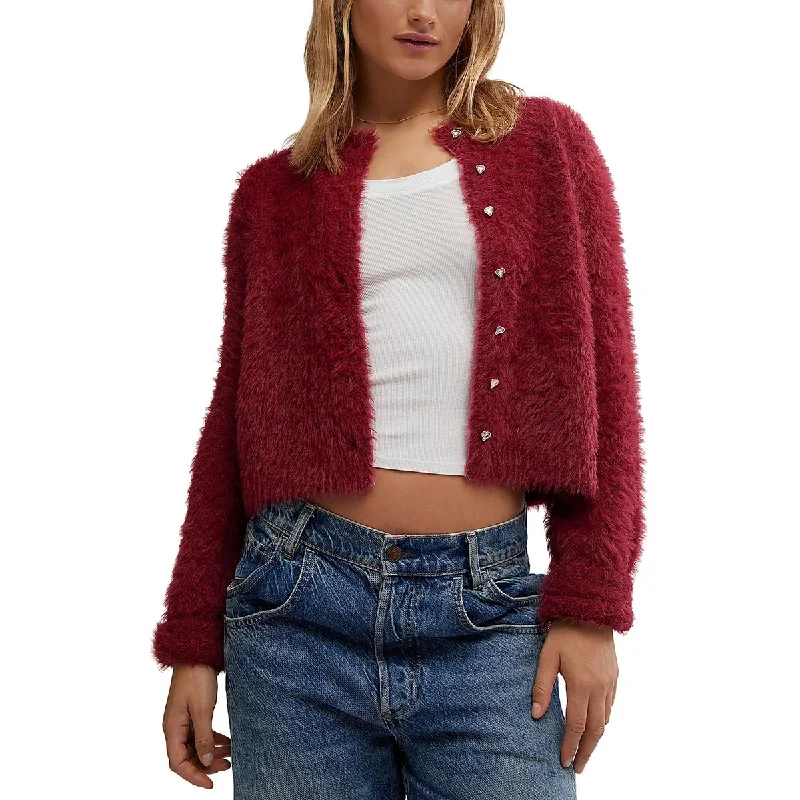Free People Womens Knit Cardigan Sweater Thin Thick Dense