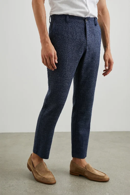THOMAS PANT - NAVY MELANGE Stretch Fit Pants