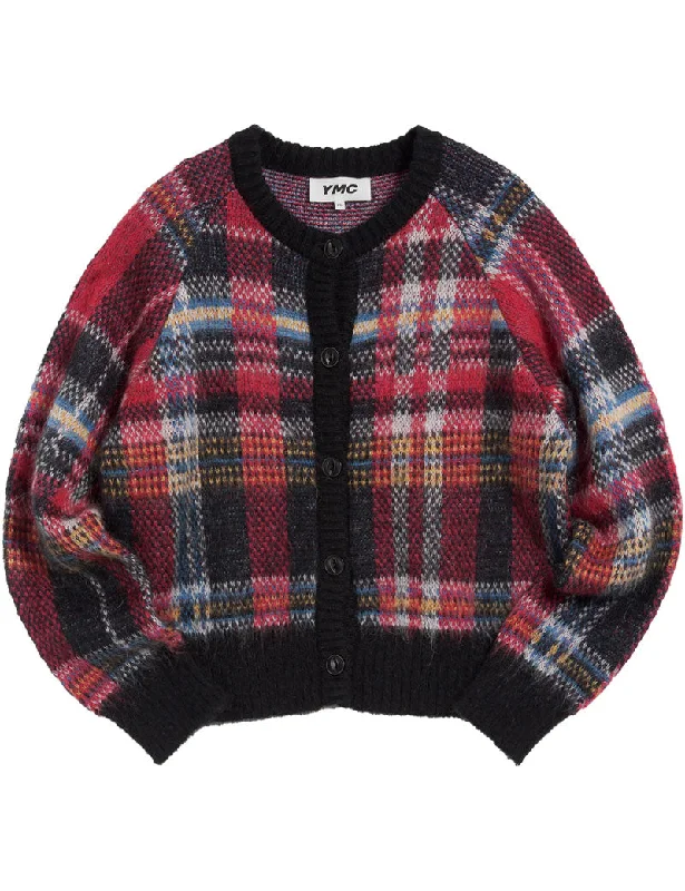 YMC Foxtail Tartan Cardigan Multi Machine Wash Dry Clean Hand Wash