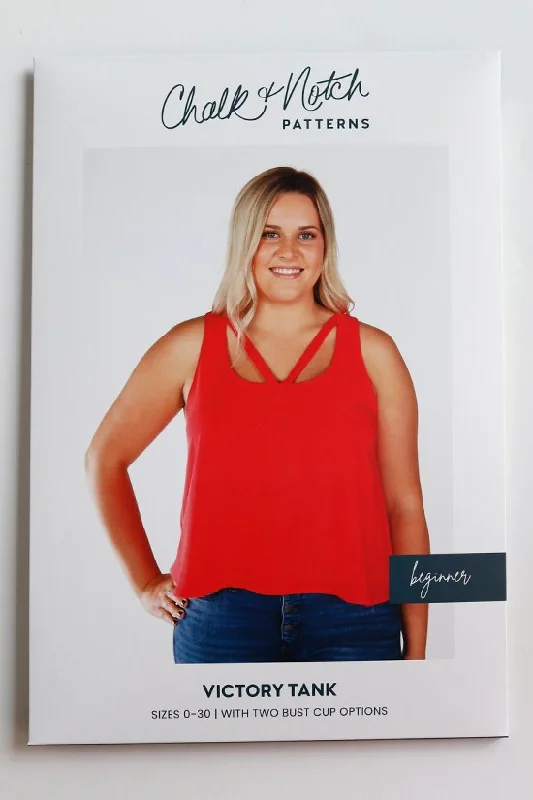 Victory Tank Pattern - Chalk + Notch cute tank top