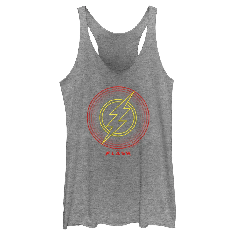 Women's The Flash Neon Lightning Bolt Stamp Racerback Tank Top modal blend tank