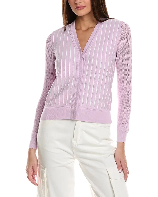 3.1 Phillip Lim Lace Cardigan Glossy Satin Silk