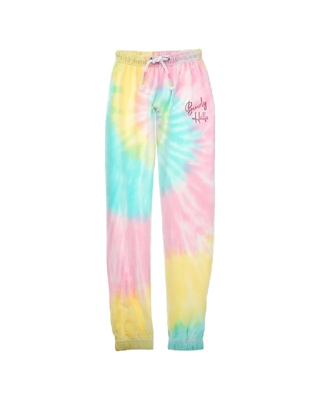 Vintage Havana Swirl Tie-Dye French Terry Jogger Pant Stylish Casual Pants