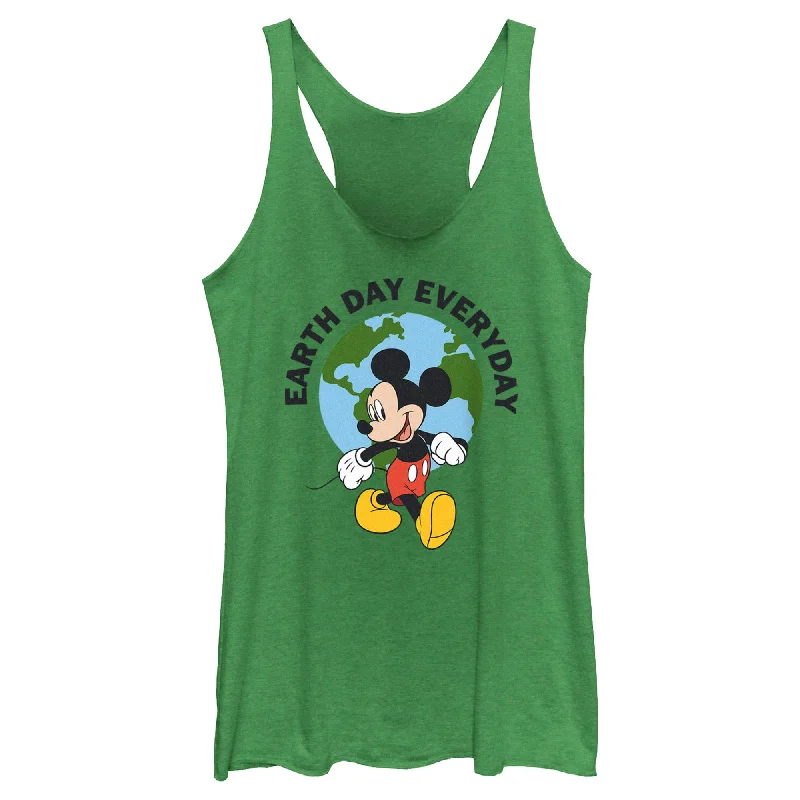 Women's Mickey & Friends Earth Day Everyday Racerback Tank Top soft tank top