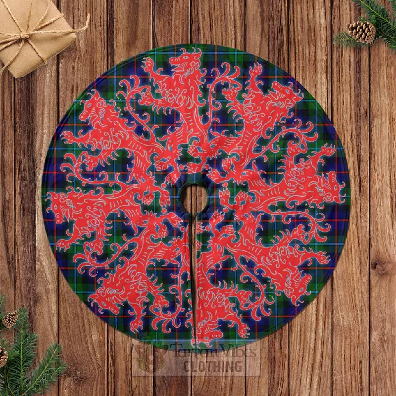 Calder Tartan Christmas Tree Skirt Lion Rampant Style corduroy skirt durable