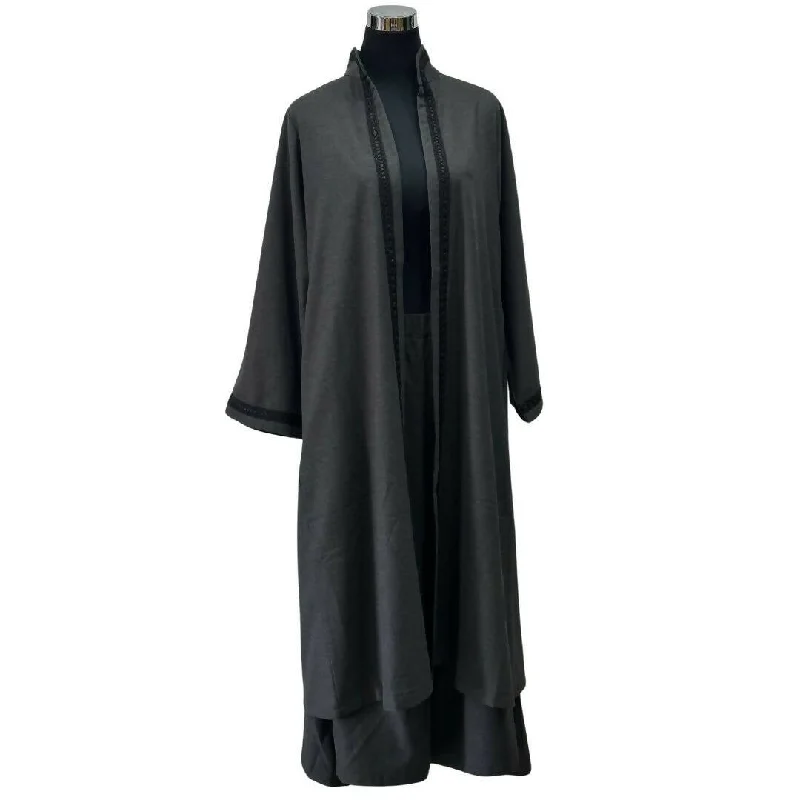 Moroccan Black Ensemble Cape + Pants Cozy Full-Length Pants