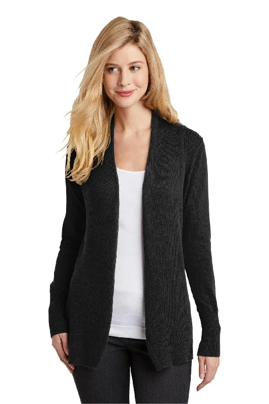 Port Authority Ladies Open Front Cardigan Sweater. LSW289 Slim Fit Regular Fit Oversized Port Authority Ladies Open Front Cardigan Sweater. LSW289 Slim Fit Regular Fit Oversized