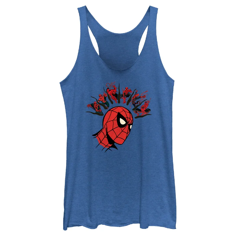 Women's Spider-Man: Beyond Amazing Spidey Sense in Action Racerback Tank Top peach tank top